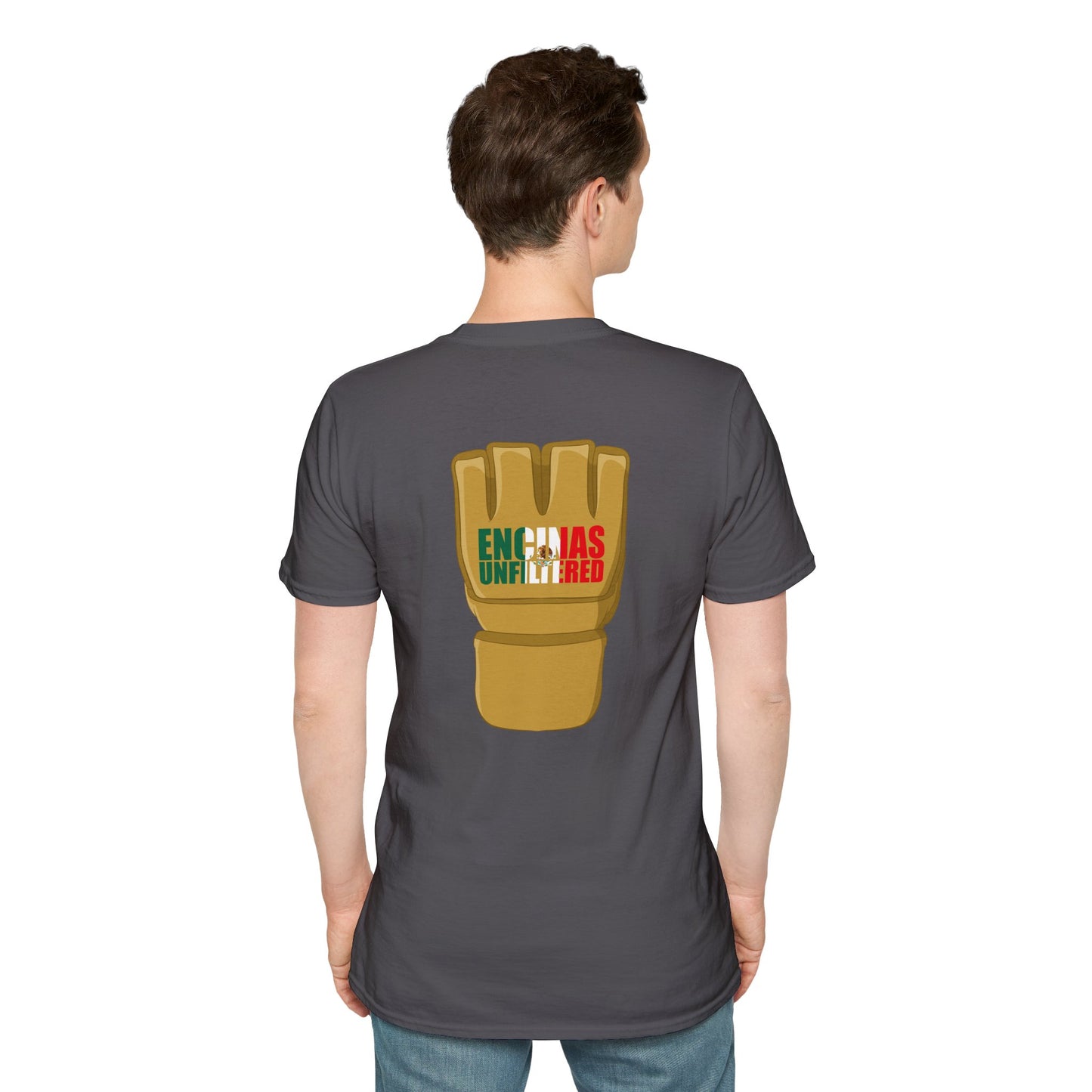 Mexico Inspired MMA Gold Logo Encinas Unfiltered Soft T-shirt