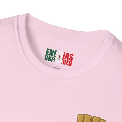 Mexico Inspired MMA Gold Logo Encinas Unfiltered Soft T-shirt