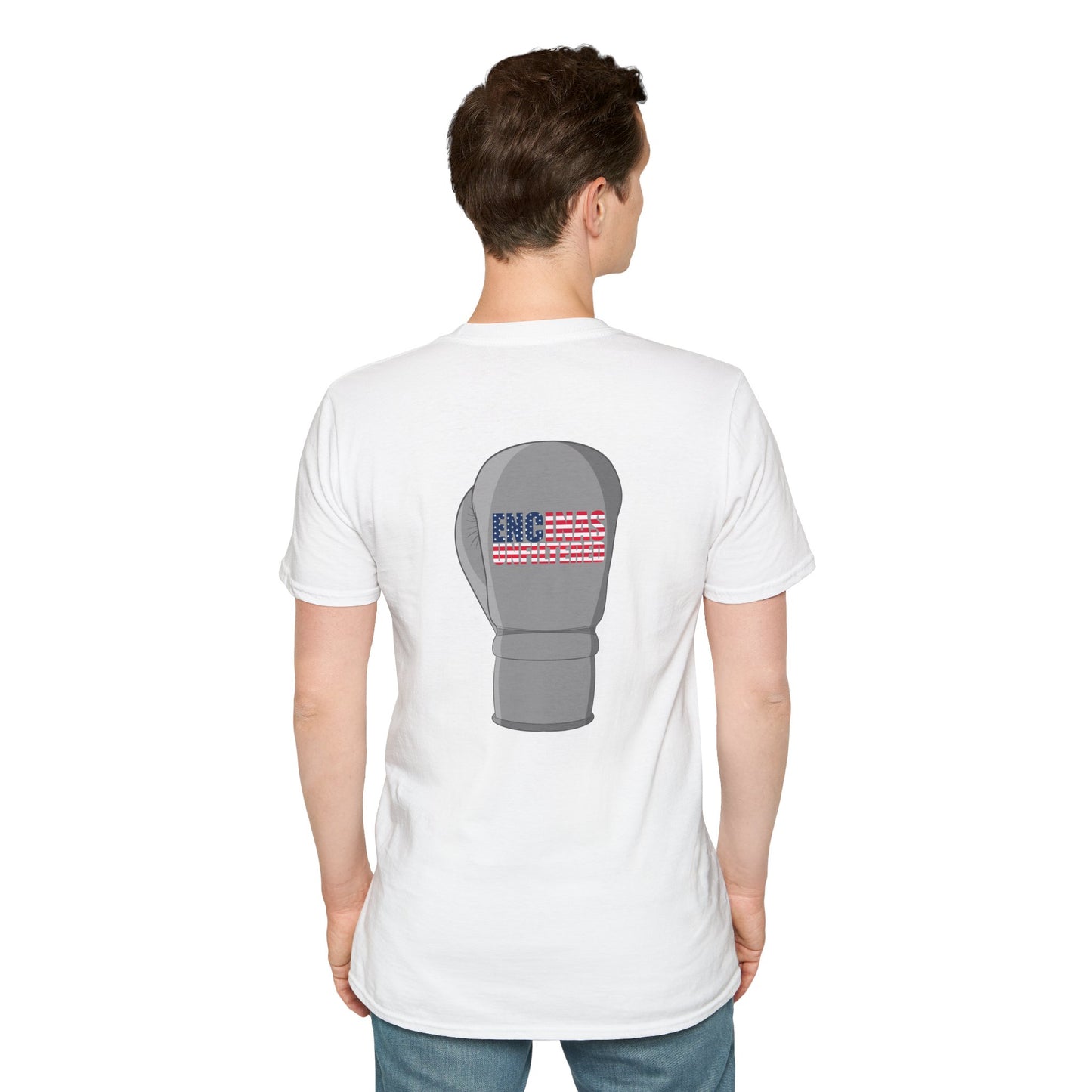 USA Inspired Boxing Grey Logo Encinas Unfiltered Soft T-shirt