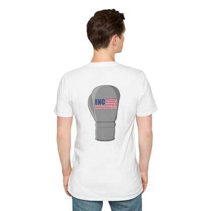 USA Inspired Boxing Grey Logo Encinas Unfiltered Soft T-shirt