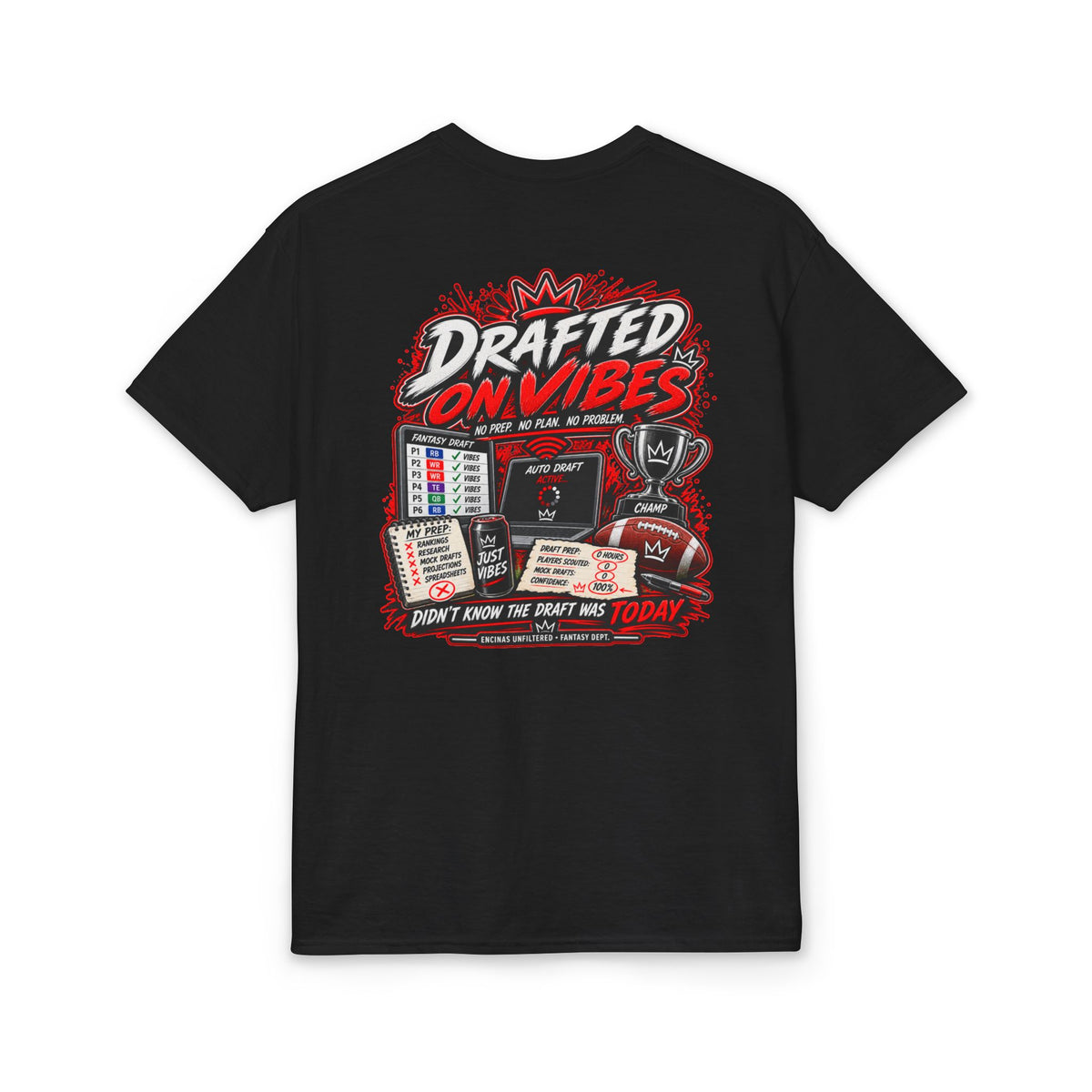 Drafted on Vibes Fantasy Football T-Shirt