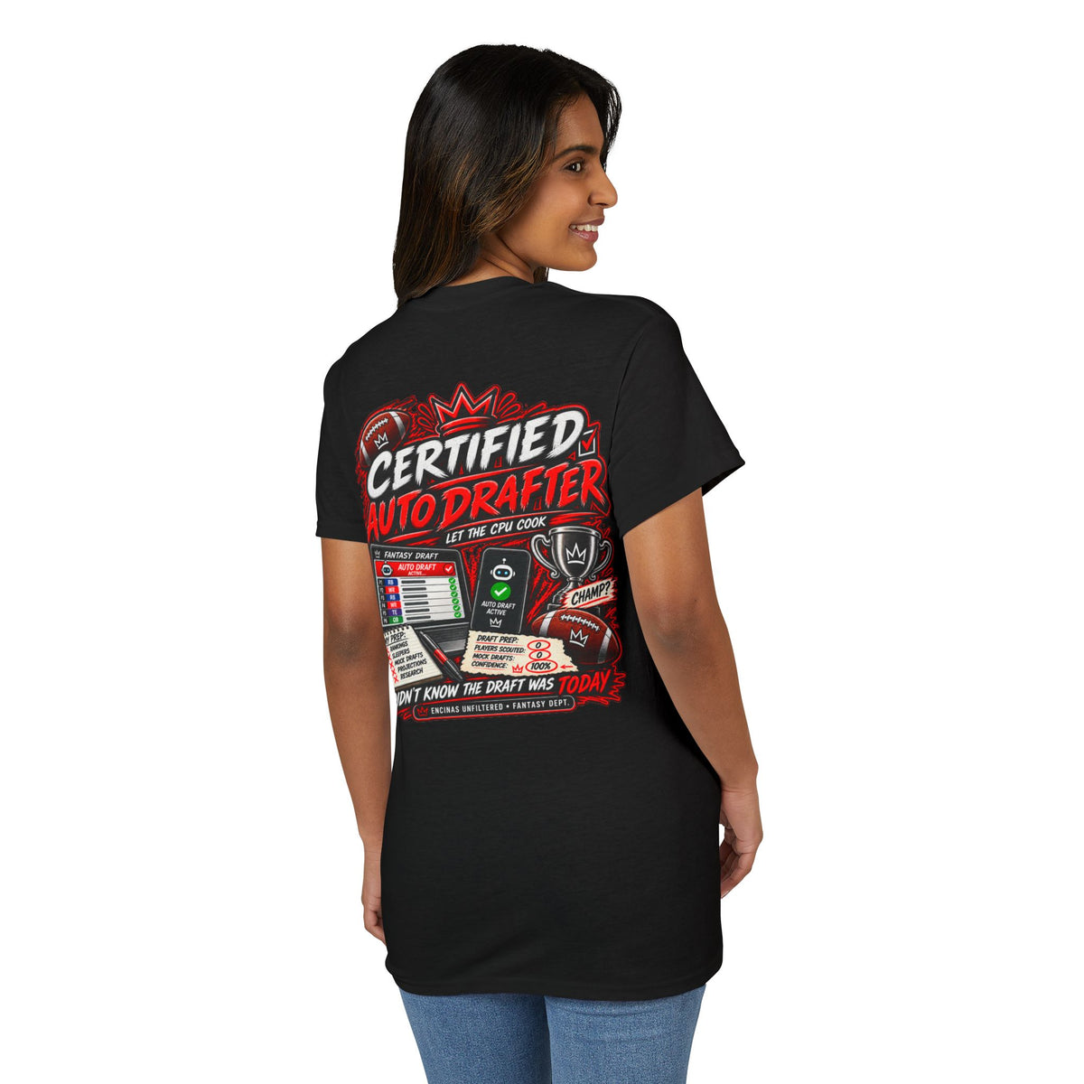 Certified Auto Drafter Fantasy Football T-Shirt