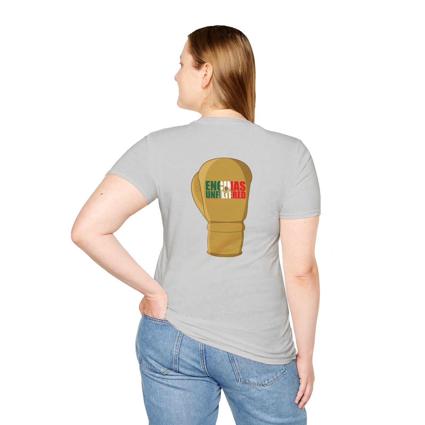 Mexico Inspired Boxing Gold Logo Encinas Unfiltered Soft T-shirt