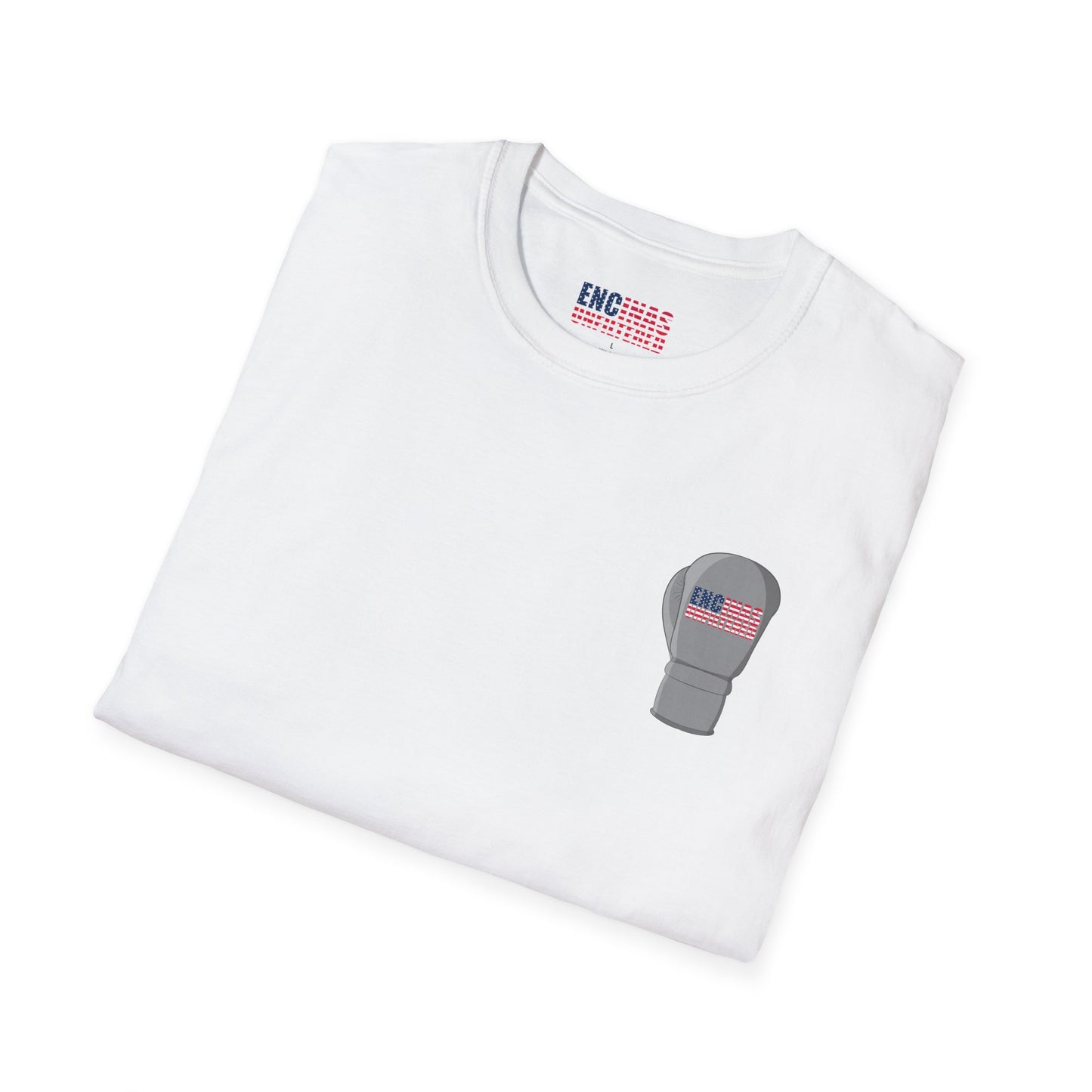 USA Inspired Boxing Grey Logo Encinas Unfiltered Soft T-shirt