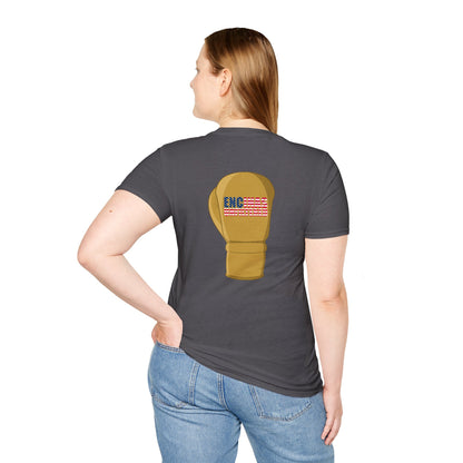 USA Inspired Boxing Gold Logo Encinas Unfiltered Soft T-shirt