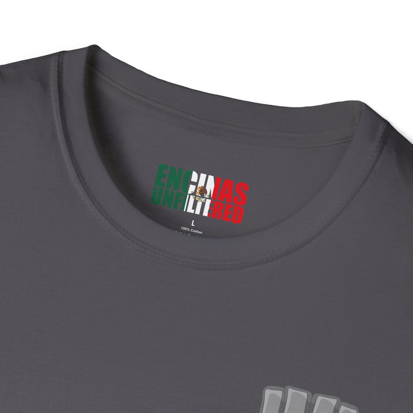 Mexico Inspired MMA Grey Logo Encinas Unfiltered Soft T-shirt