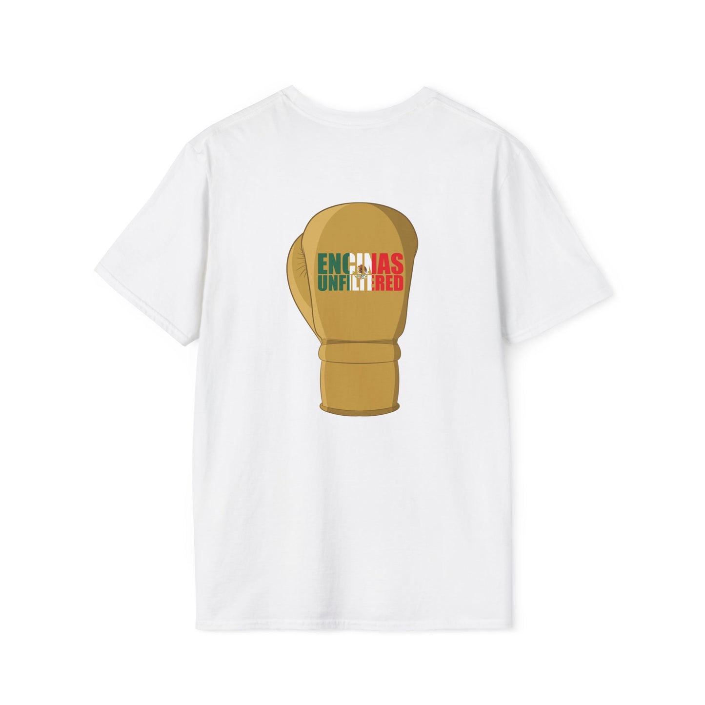 Mexico Inspired Boxing Gold Logo Encinas Unfiltered Soft T-shirt
