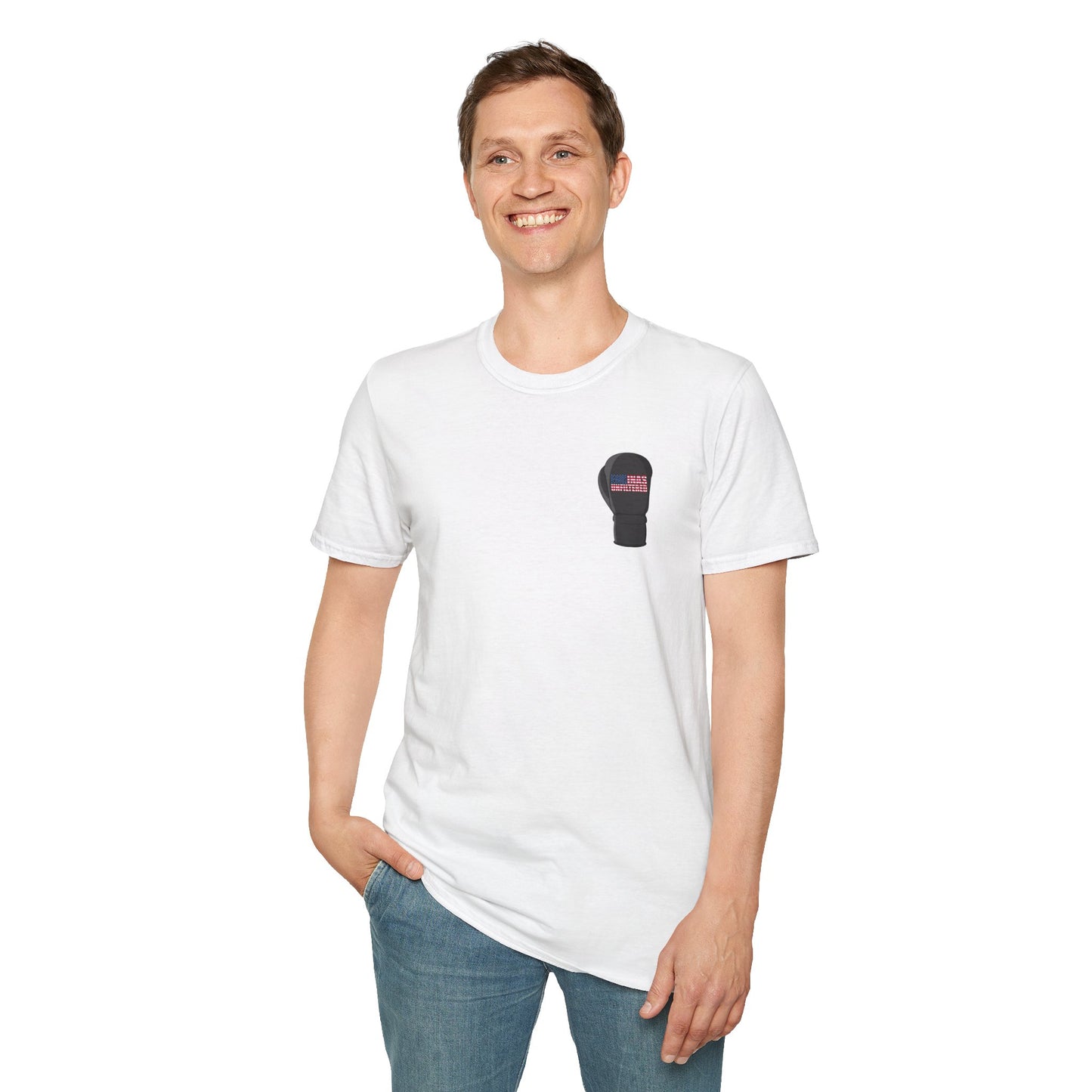 USA Inspired Boxing Black Logo Encinas Unfiltered Soft T-shirt