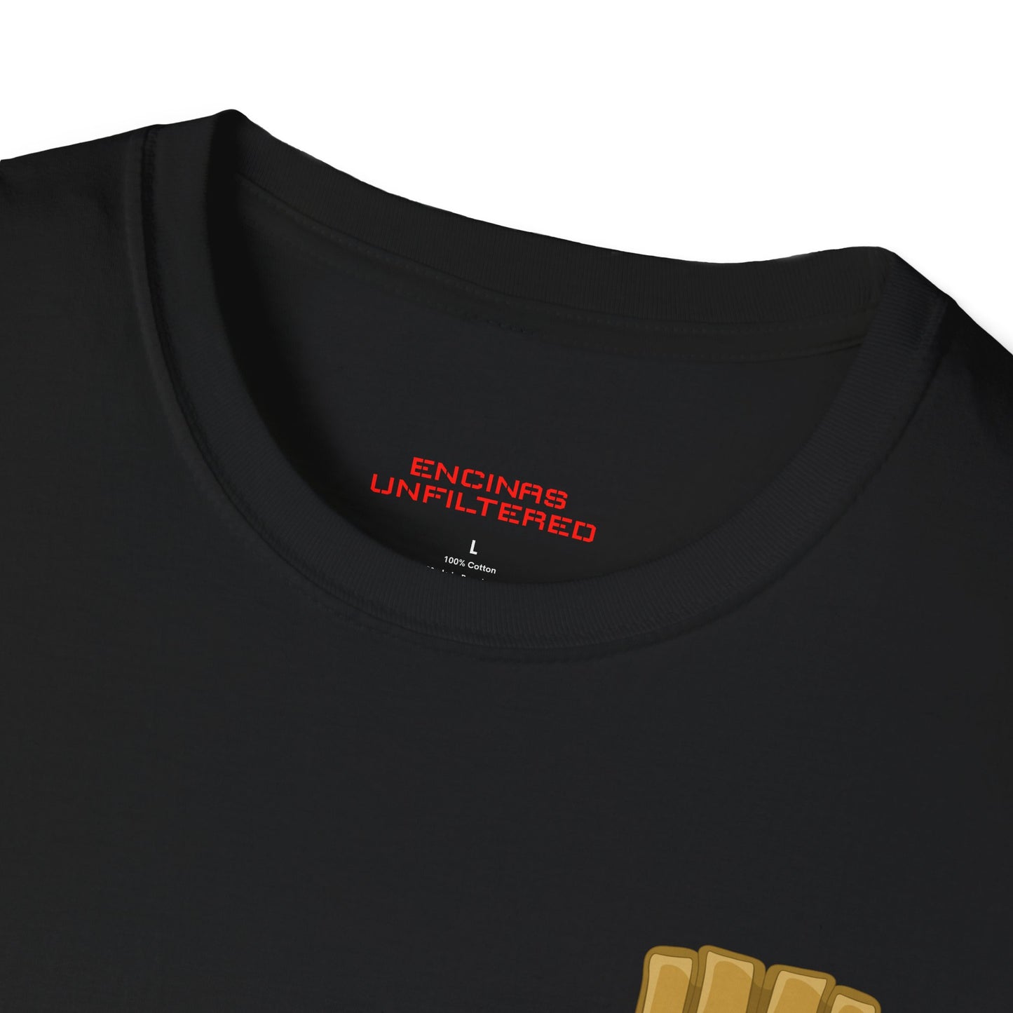 Official MMA Gold Logo Encinas Unfiltered Soft T‑Shirt Without Back Logo