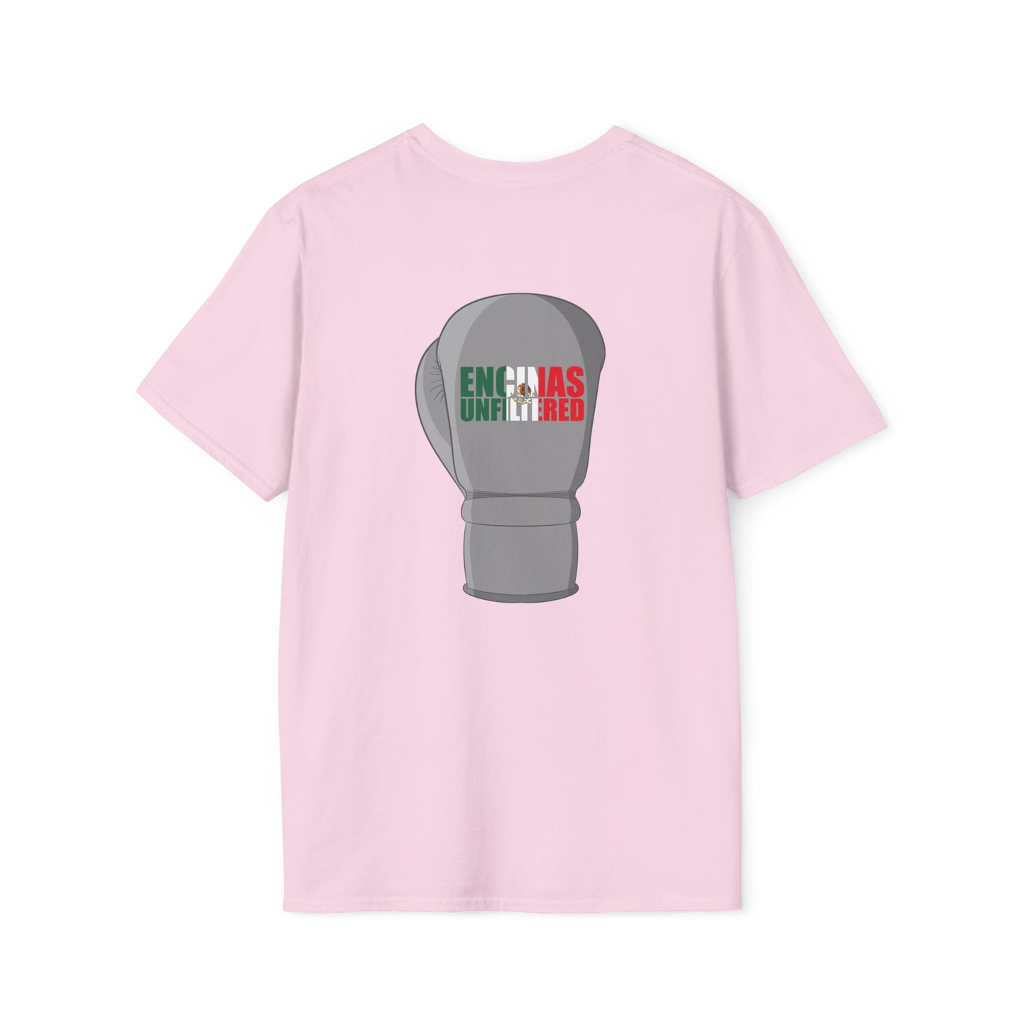 Mexico Inspired Boxing Grey Logo Encinas Unfiltered Soft T-shirt