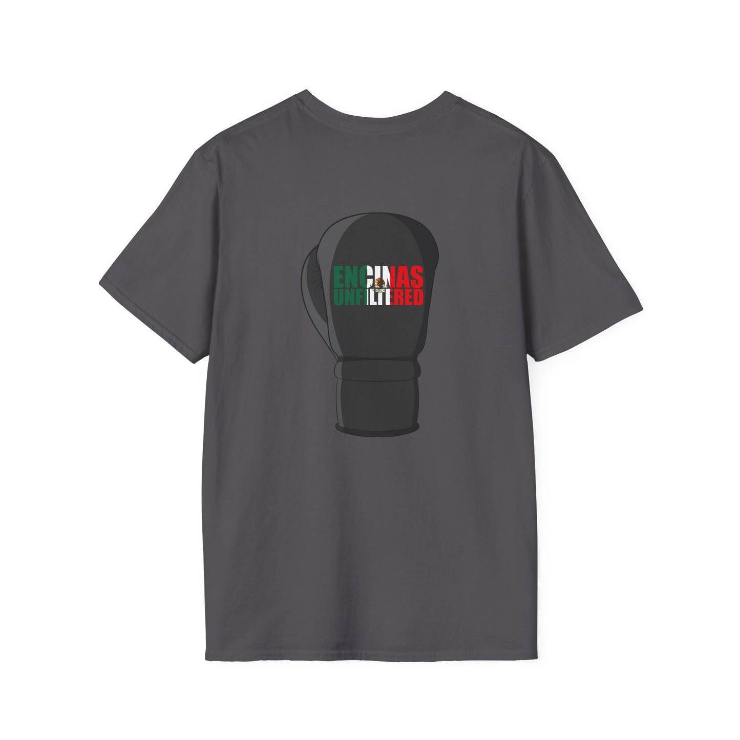 Mexico Inspired Boxing Black Logo Encinas Unfiltered Soft T-shirt