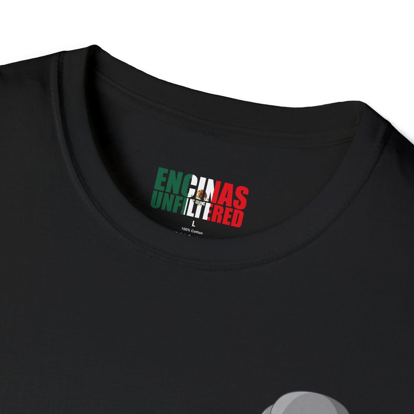 Mexico Inspired Boxing Grey Logo Encinas Unfiltered Soft T-shirt Without Back Logo