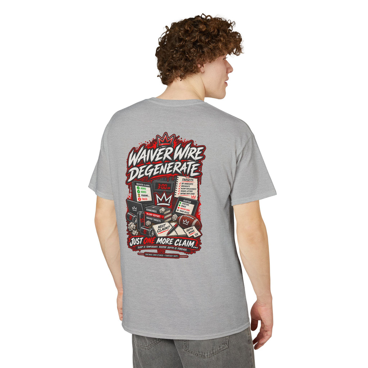 Waiver Wire Degenerate Fantasy Football T-Shirt