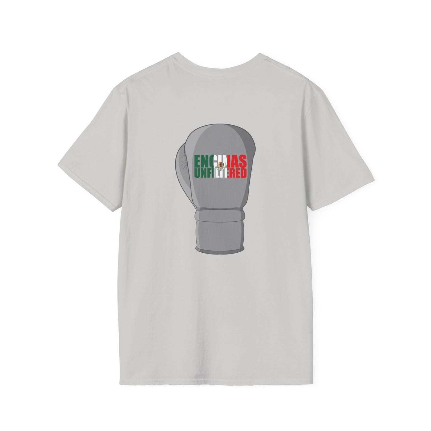 Mexico Inspired Boxing Grey Logo Encinas Unfiltered Soft T-shirt