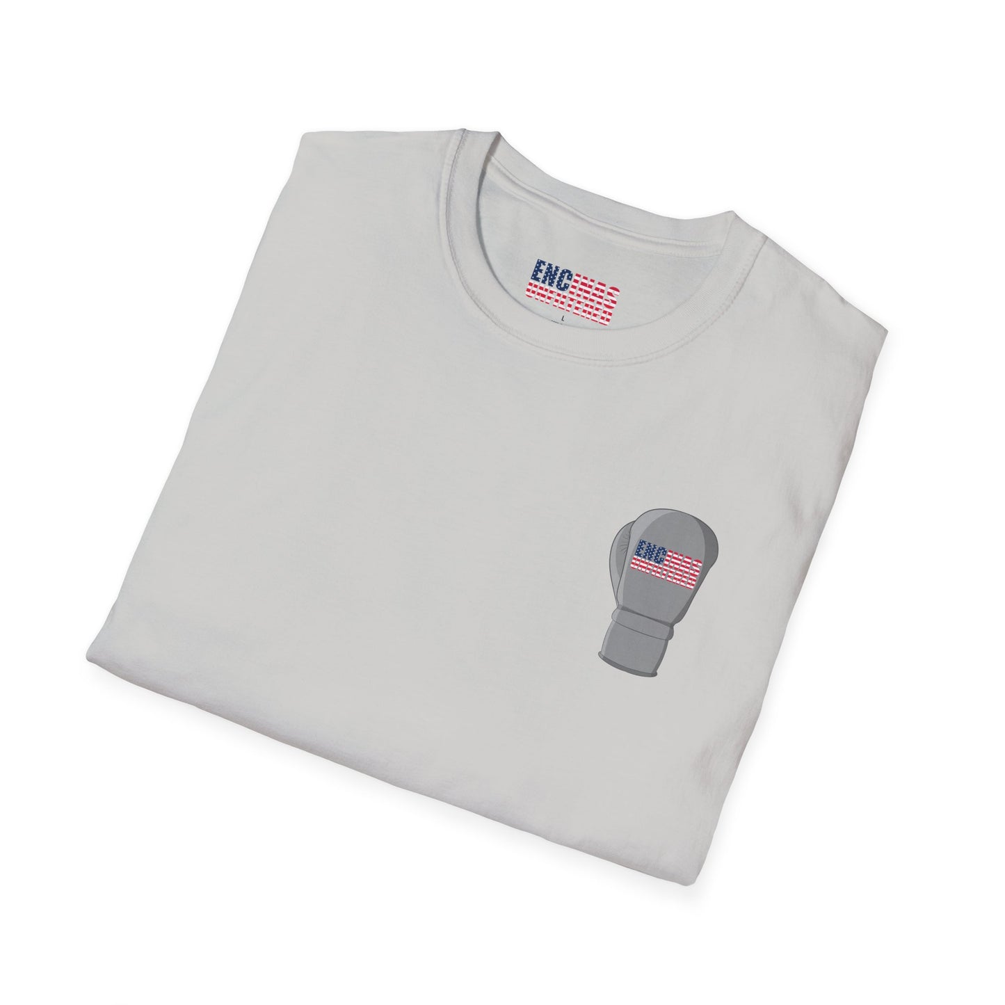 USA Inspired Boxing Grey Logo Encinas Unfiltered Soft T-shirt