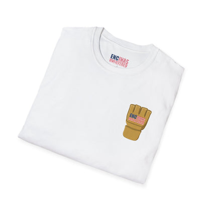 USA Inspired MMA Gold Logo Encinas Unfiltered Soft T-Shirt Without Back Logo