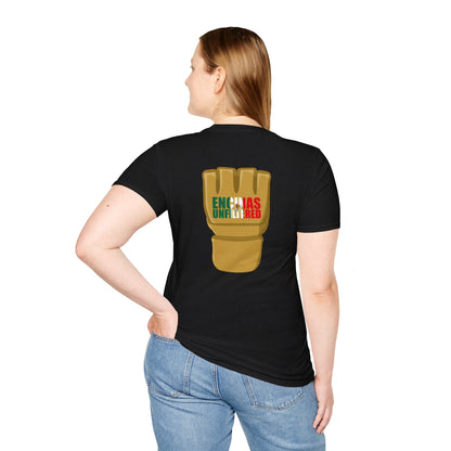 Mexico Inspired MMA Gold Logo Encinas Unfiltered Soft T-shirt