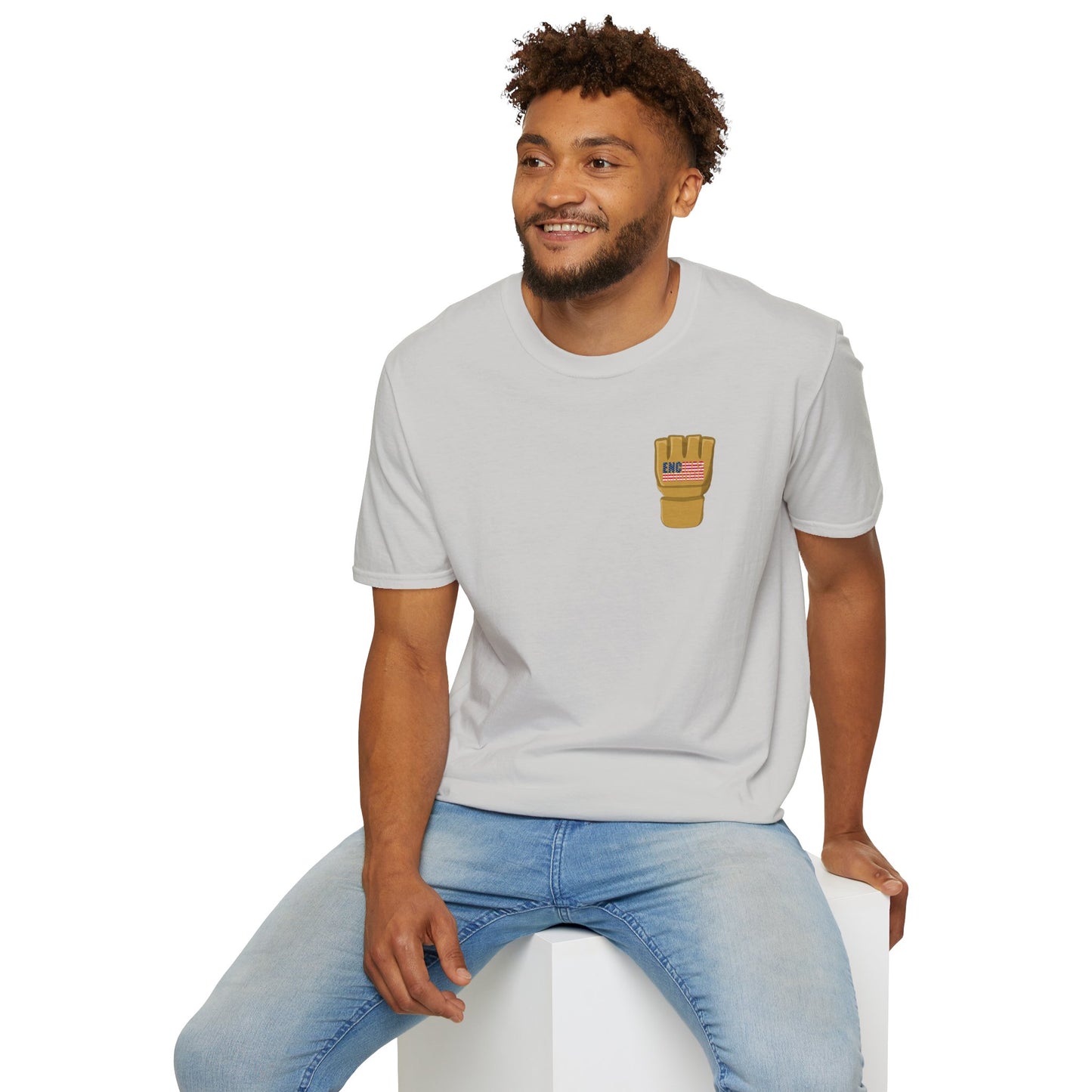USA Inspired MMA Gold Logo Encinas Unfiltered Soft T-Shirt Without Back Logo