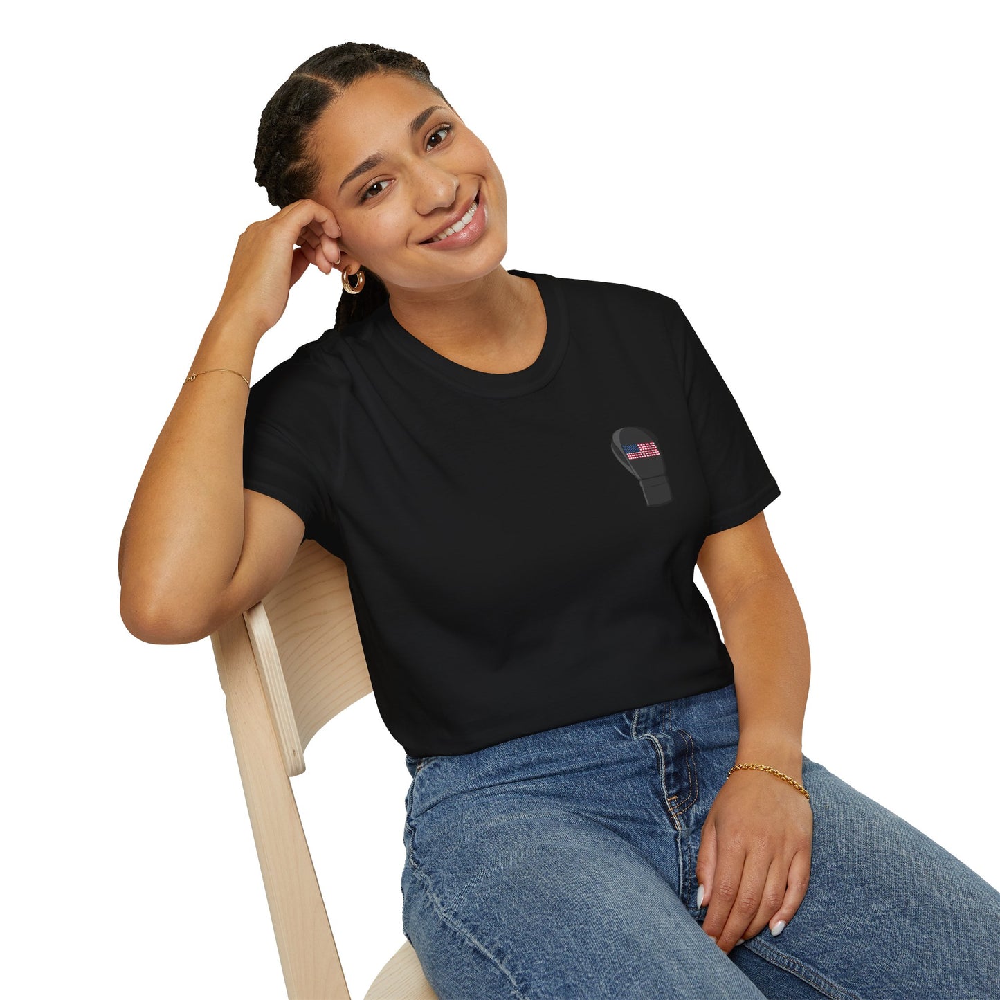 USA Inspired Boxing Black Logo Encinas Unfiltered Soft T-shirt
