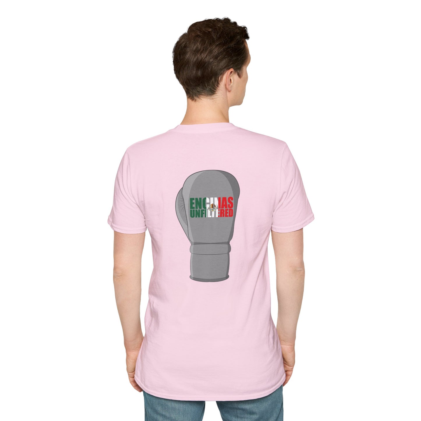 Mexico Inspired Boxing Grey Logo Encinas Unfiltered Soft T-shirt