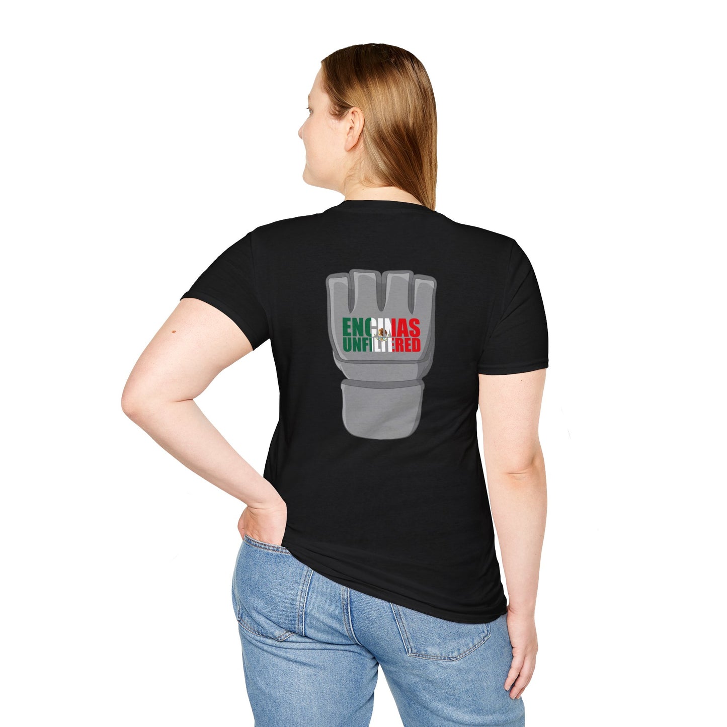 Mexico Inspired MMA Grey Logo Encinas Unfiltered Soft T-shirt