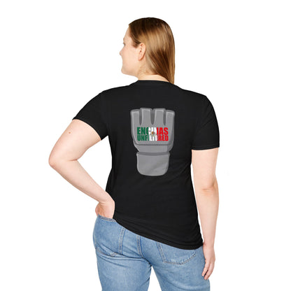 Mexico Inspired MMA Grey Logo Encinas Unfiltered Soft T-shirt