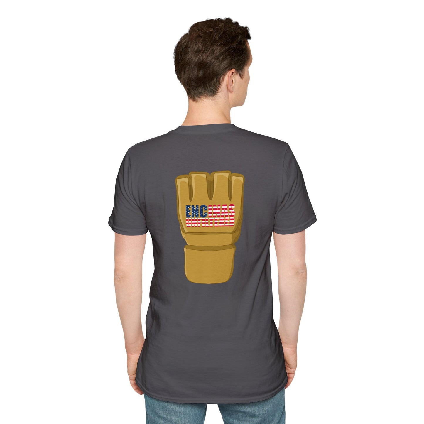 USA Inspired MMA Gold Logo Encinas Unfiltered Soft T-Shirt