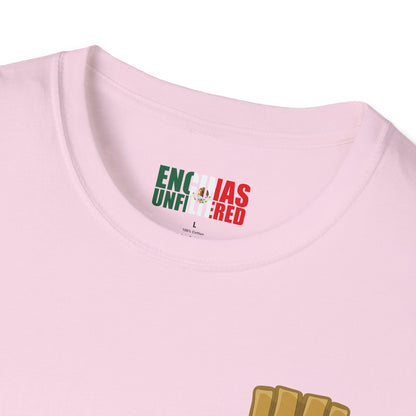 Mexico Inspired MMA Gold Logo Encinas Unfiltered Soft T-shirt Without Back Logo