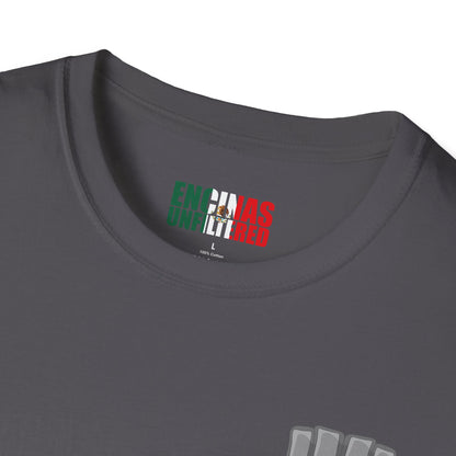 Mexico Inspired MMA Grey Logo Encinas Unfiltered Soft T-shirt Without Back Logo