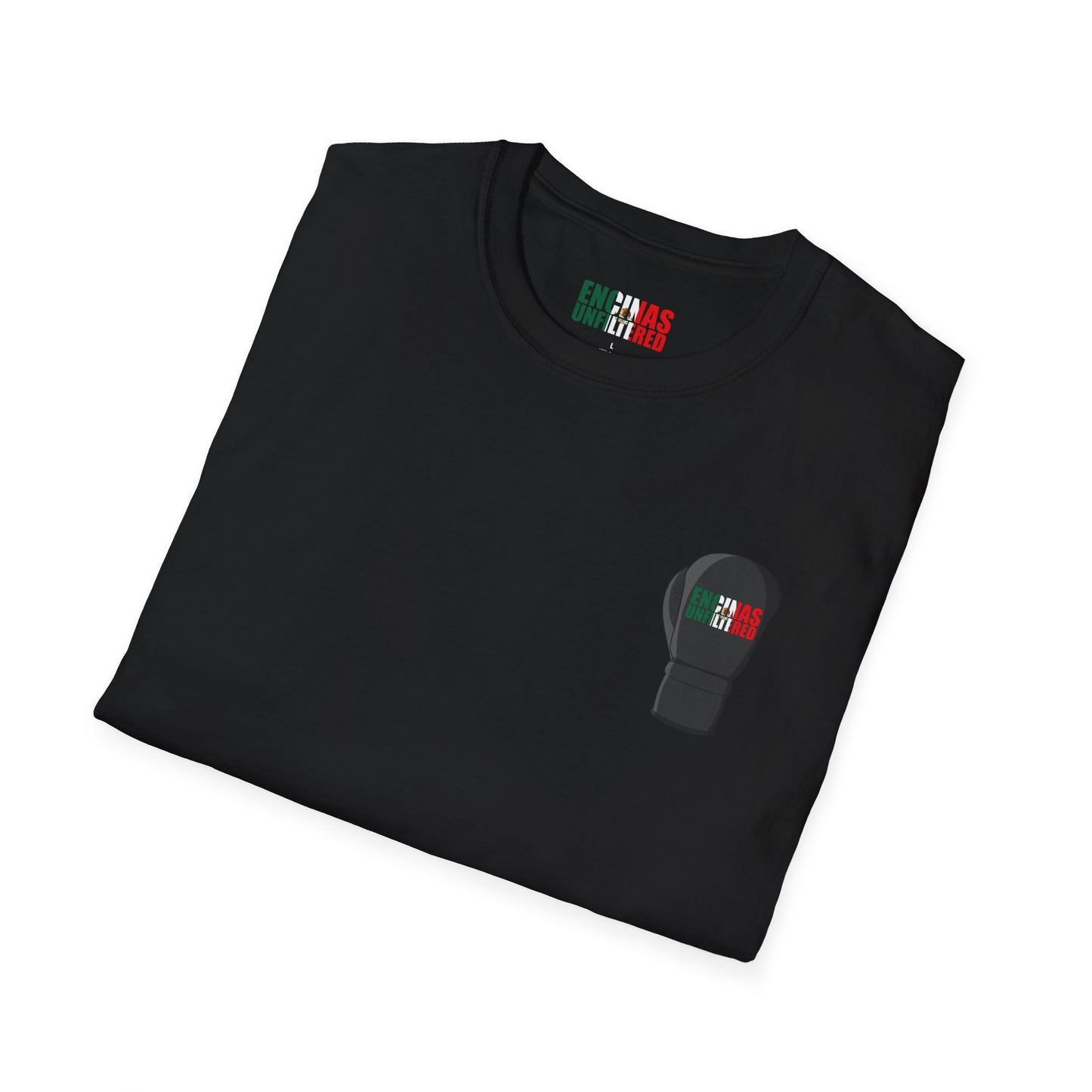 Mexico Inspired Boxing Black Logo Encinas Unfiltered Soft T-shirt