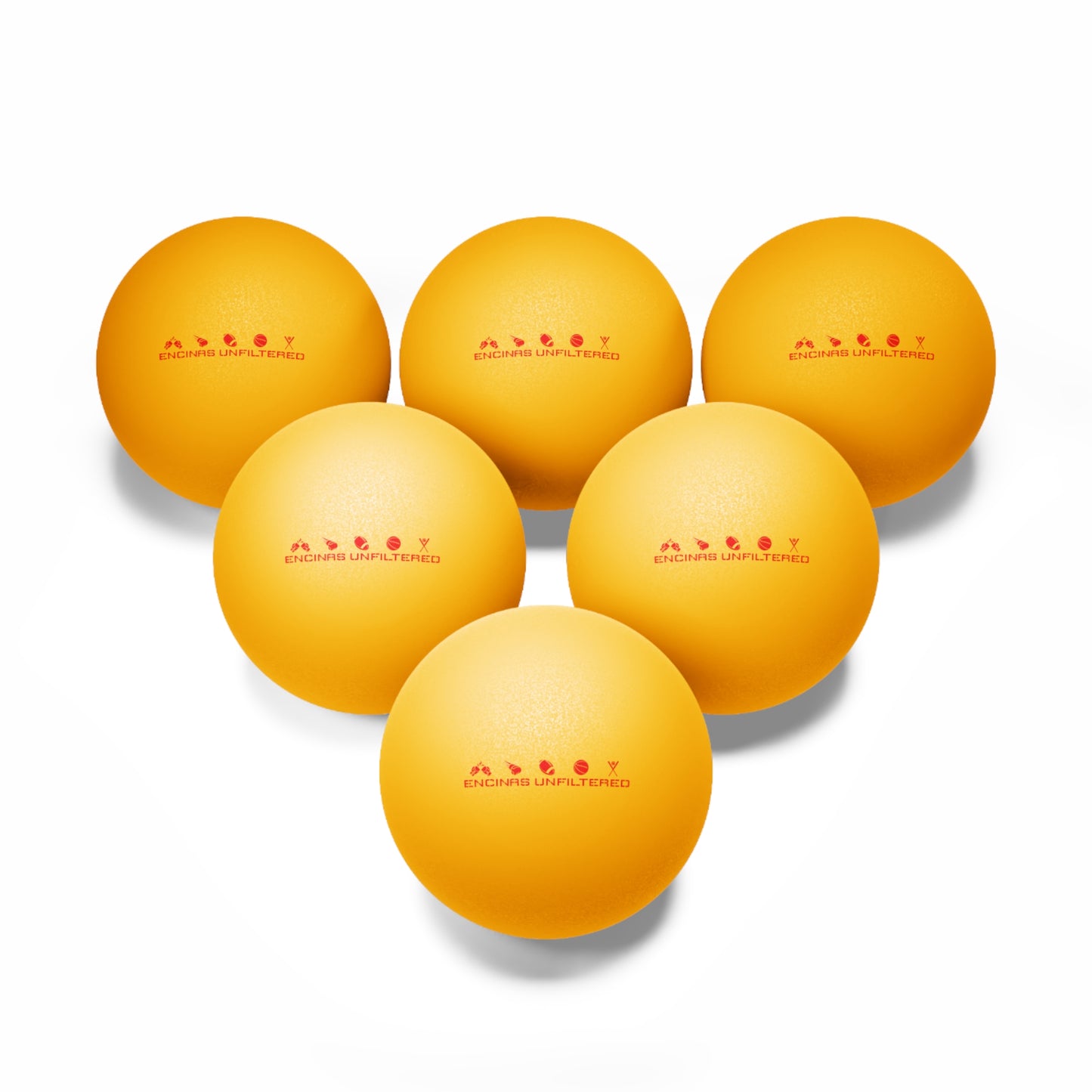 Official Encinas Unfiltered Ping Pong Balls (6-Pack)