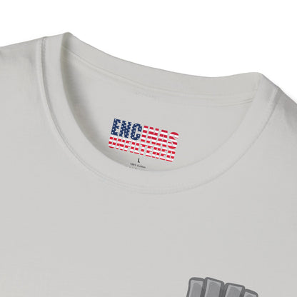 USA Inspired MMA Grey Logo Encinas Unfiltered Soft T-Shirt Without Back Logo
