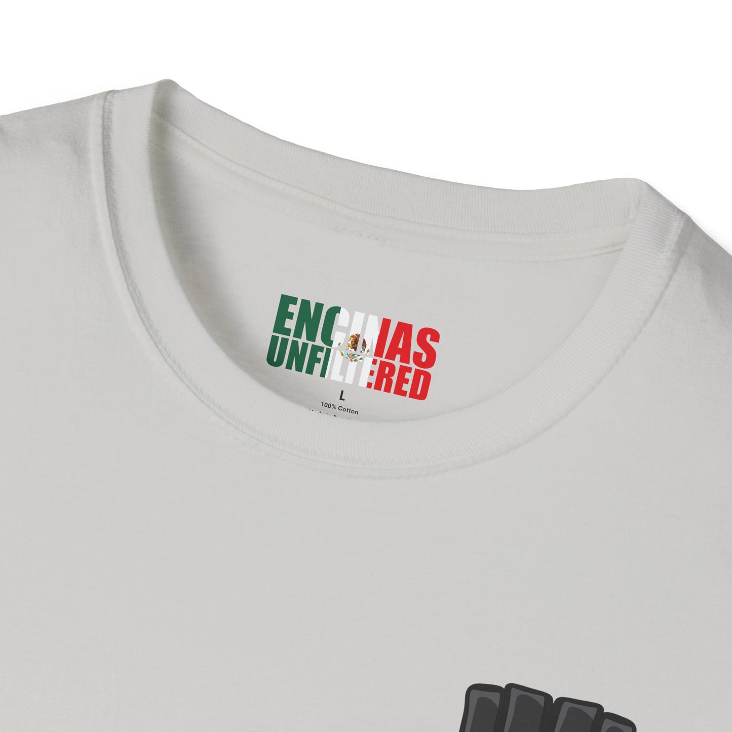 Mexico Inspired MMA Black Logo Encinas Unfiltered Soft T-shirt Without Back Logo