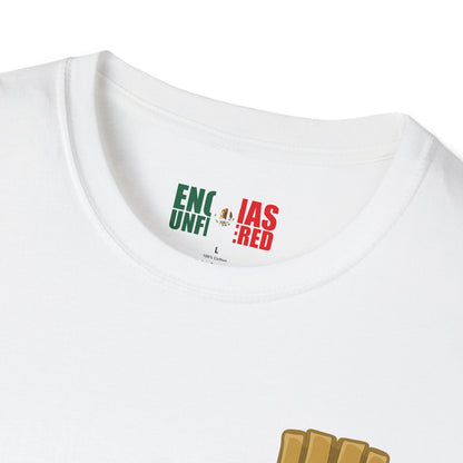 Mexico Inspired MMA Gold Logo Encinas Unfiltered Soft T-shirt Without Back Logo
