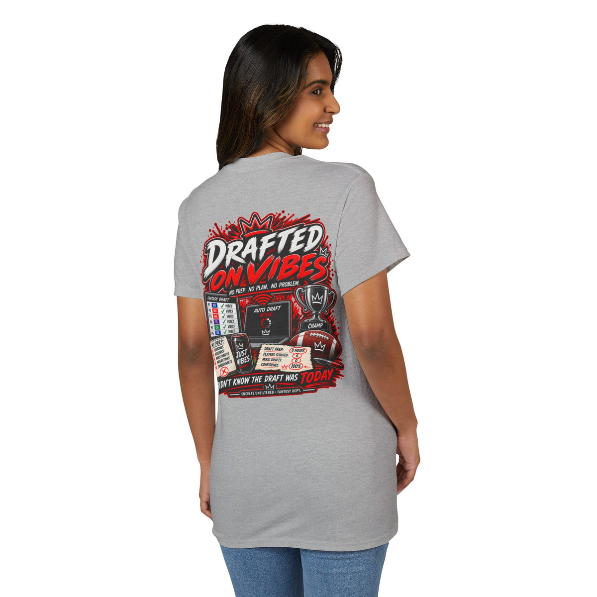 Drafted on Vibes Fantasy Football T-Shirt