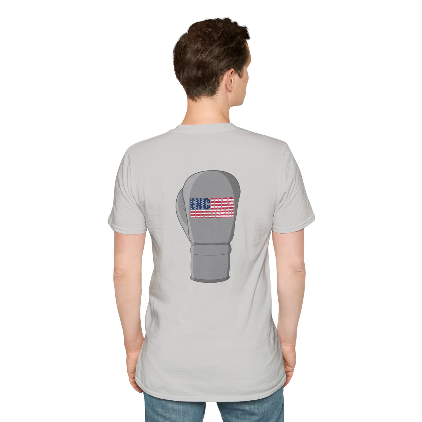USA Inspired Boxing Grey Logo Encinas Unfiltered Soft T-shirt