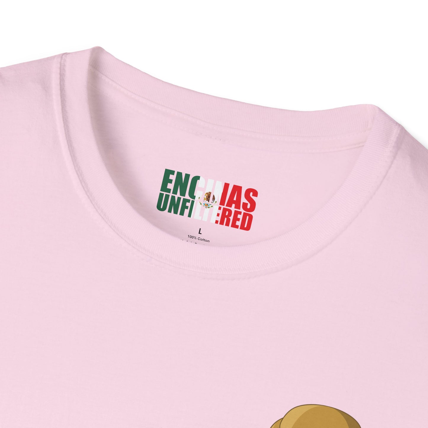 Mexico Inspired Boxing Gold Logo Encinas Unfiltered Soft T-shirt Without Back Logo