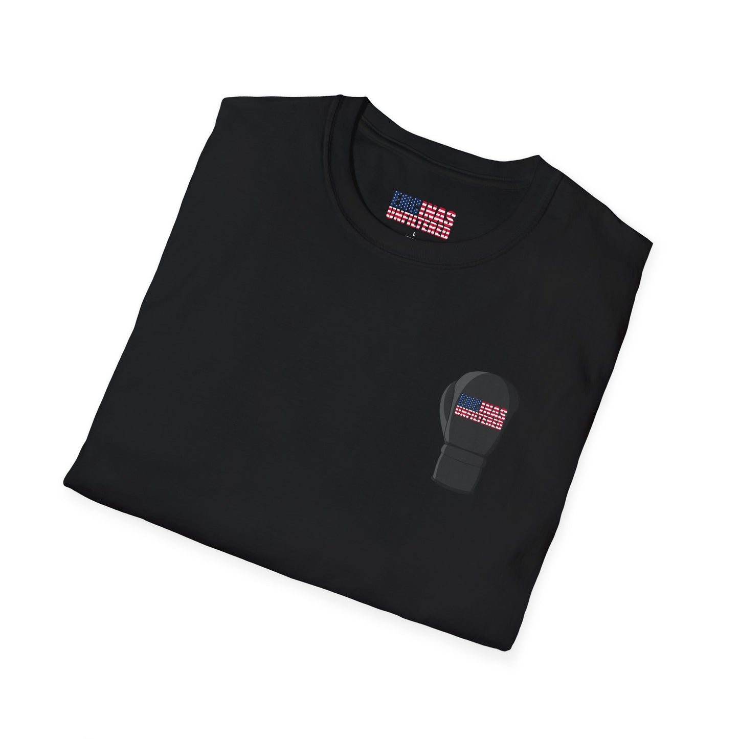 USA Inspired Boxing Black Logo Encinas Unfiltered Soft T-shirt