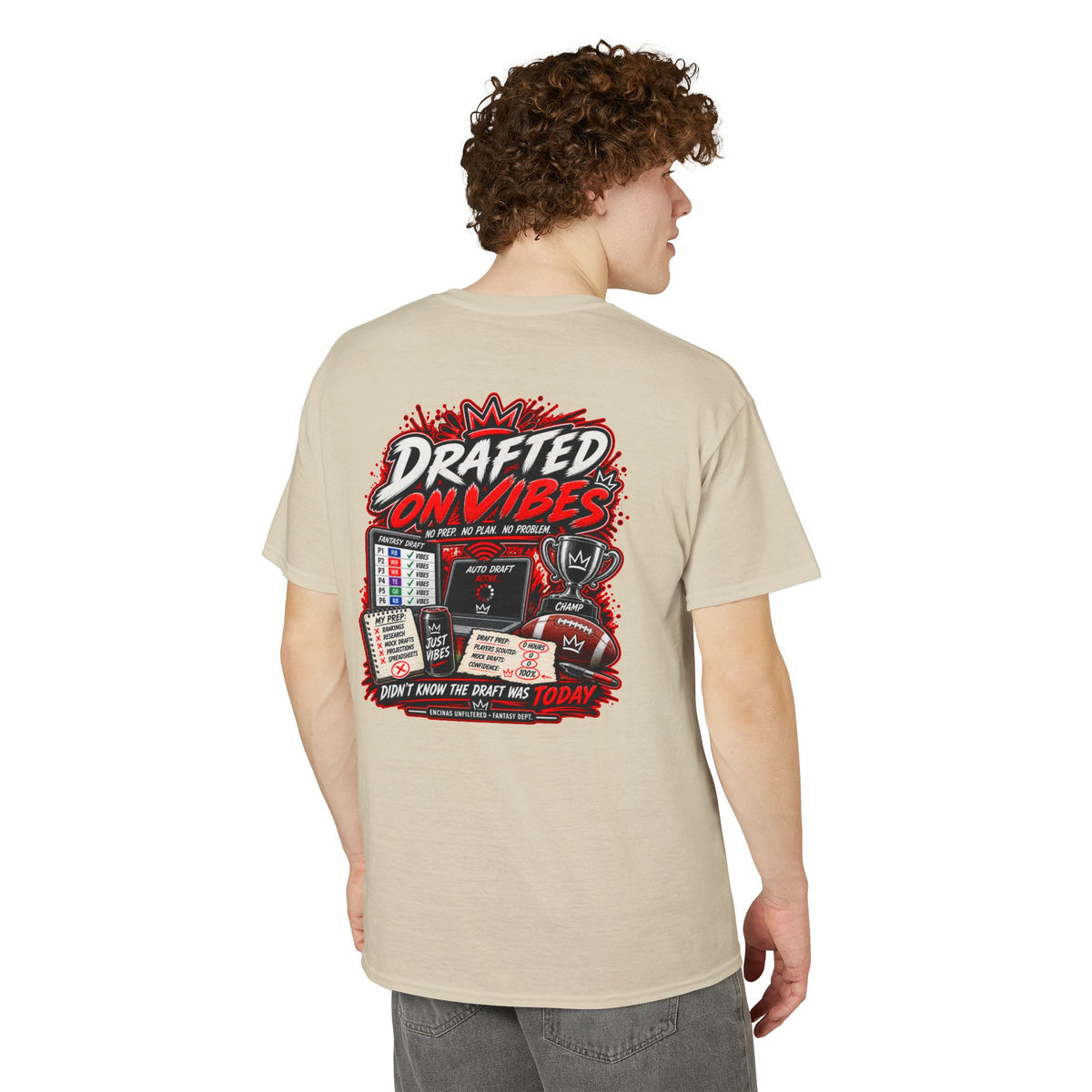 Drafted on Vibes Fantasy Football T-Shirt