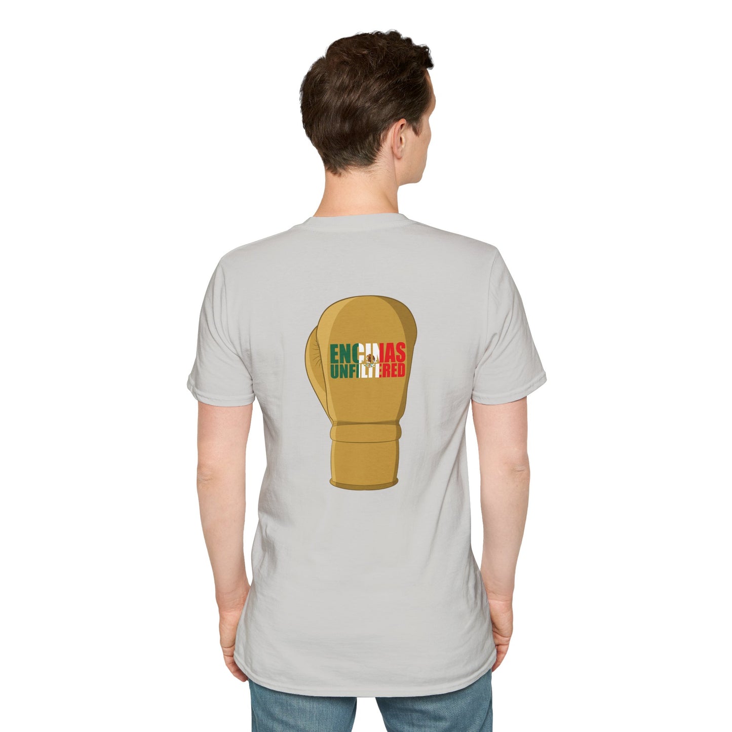 Mexico Inspired Boxing Gold Logo Encinas Unfiltered Soft T-shirt