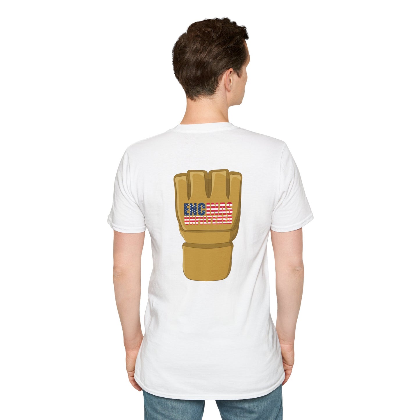 USA Inspired MMA Gold Logo Encinas Unfiltered Soft T-Shirt