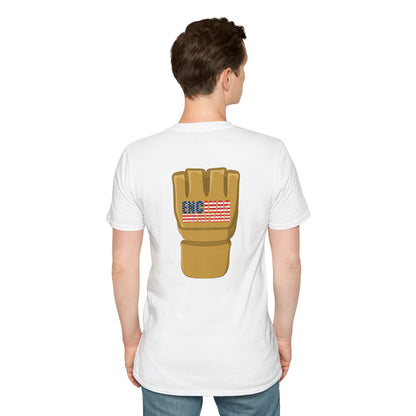 USA Inspired MMA Gold Logo Encinas Unfiltered Soft T-Shirt