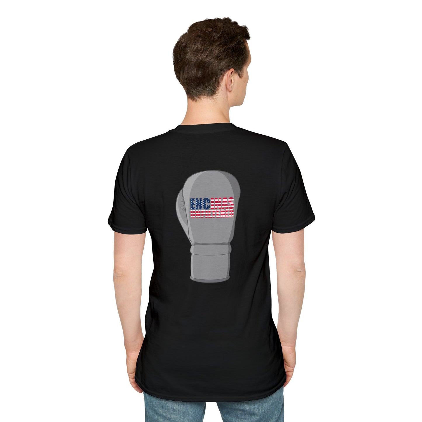 USA Inspired Boxing Grey Logo Encinas Unfiltered Soft T-shirt