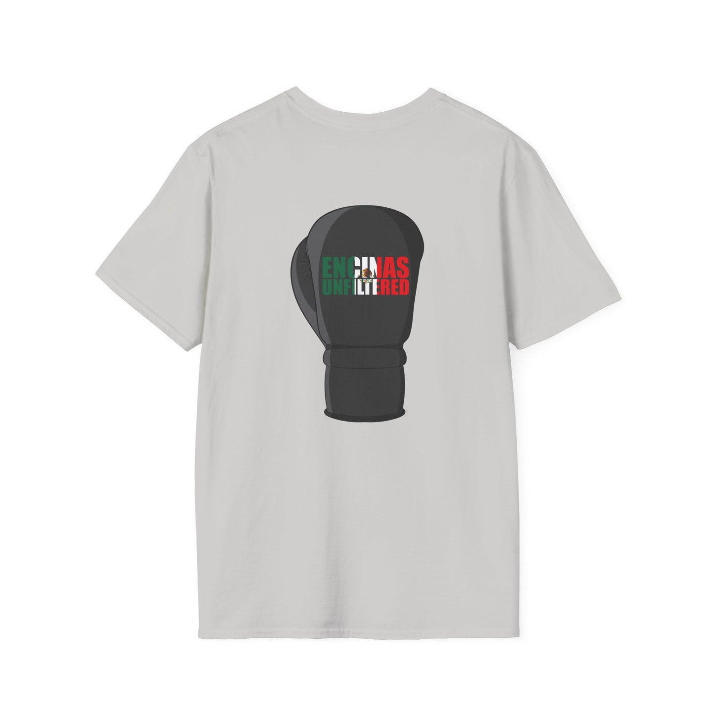 Mexico Inspired Boxing Black Logo Encinas Unfiltered Soft T-shirt