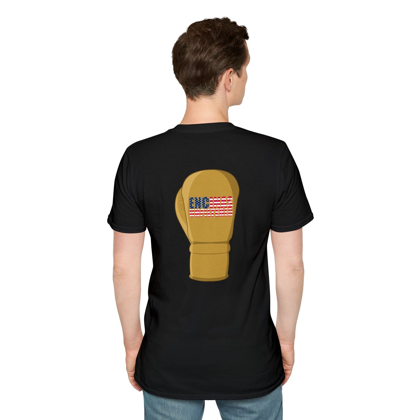 USA Inspired Boxing Gold Logo Encinas Unfiltered Soft T-shirt