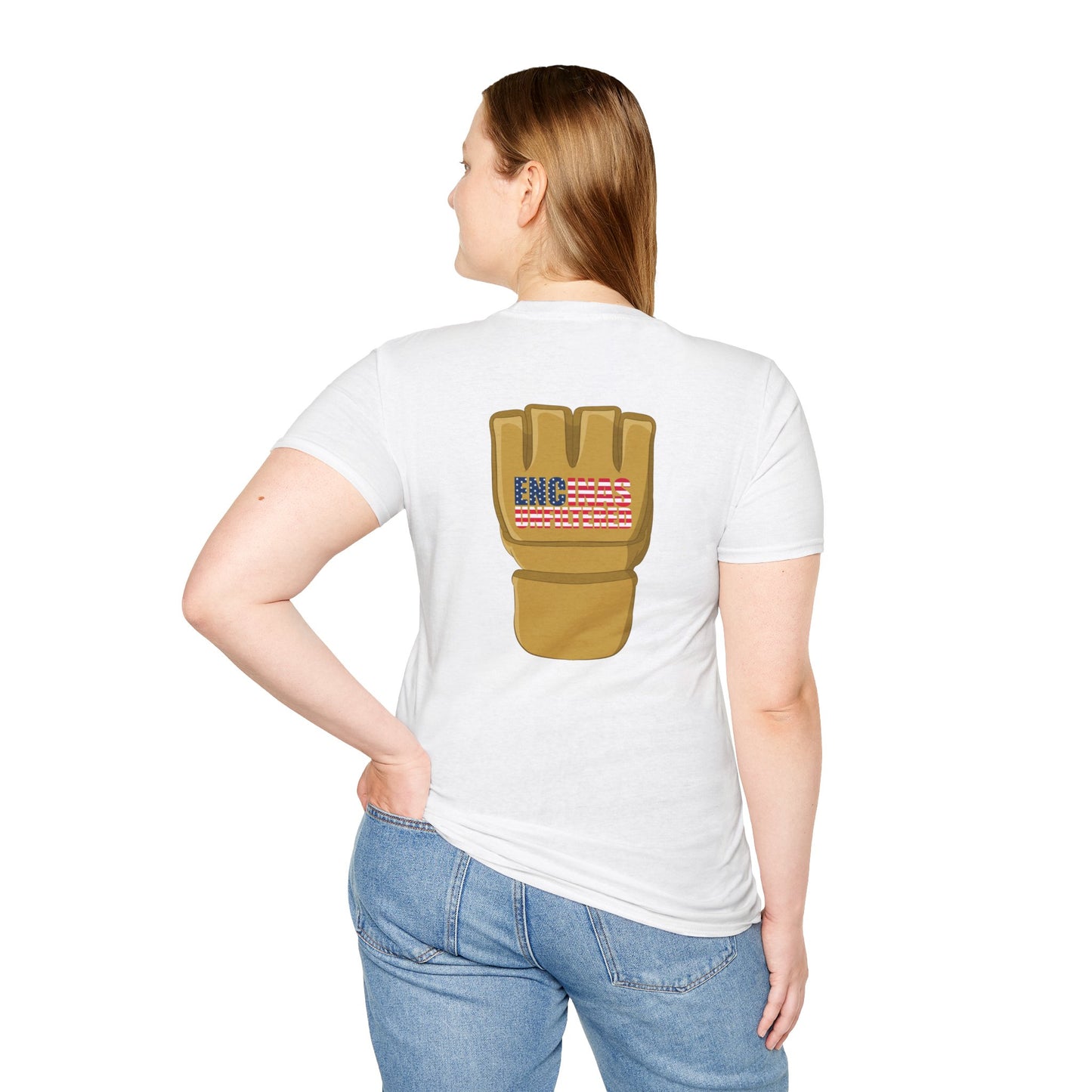 USA Inspired MMA Gold Logo Encinas Unfiltered Soft T-Shirt