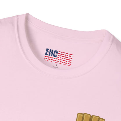 USA Inspired MMA Gold Logo Encinas Unfiltered Soft T-Shirt Without Back Logo