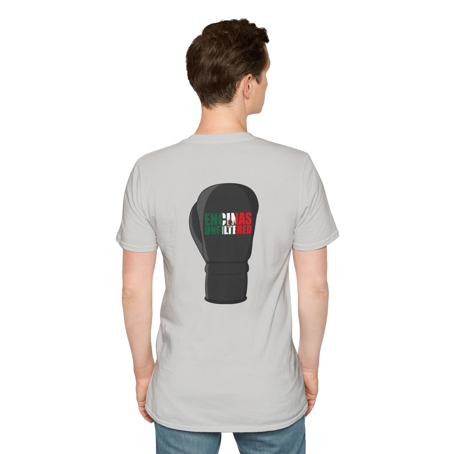 Mexico Inspired Boxing Black Logo Encinas Unfiltered Soft T-shirt
