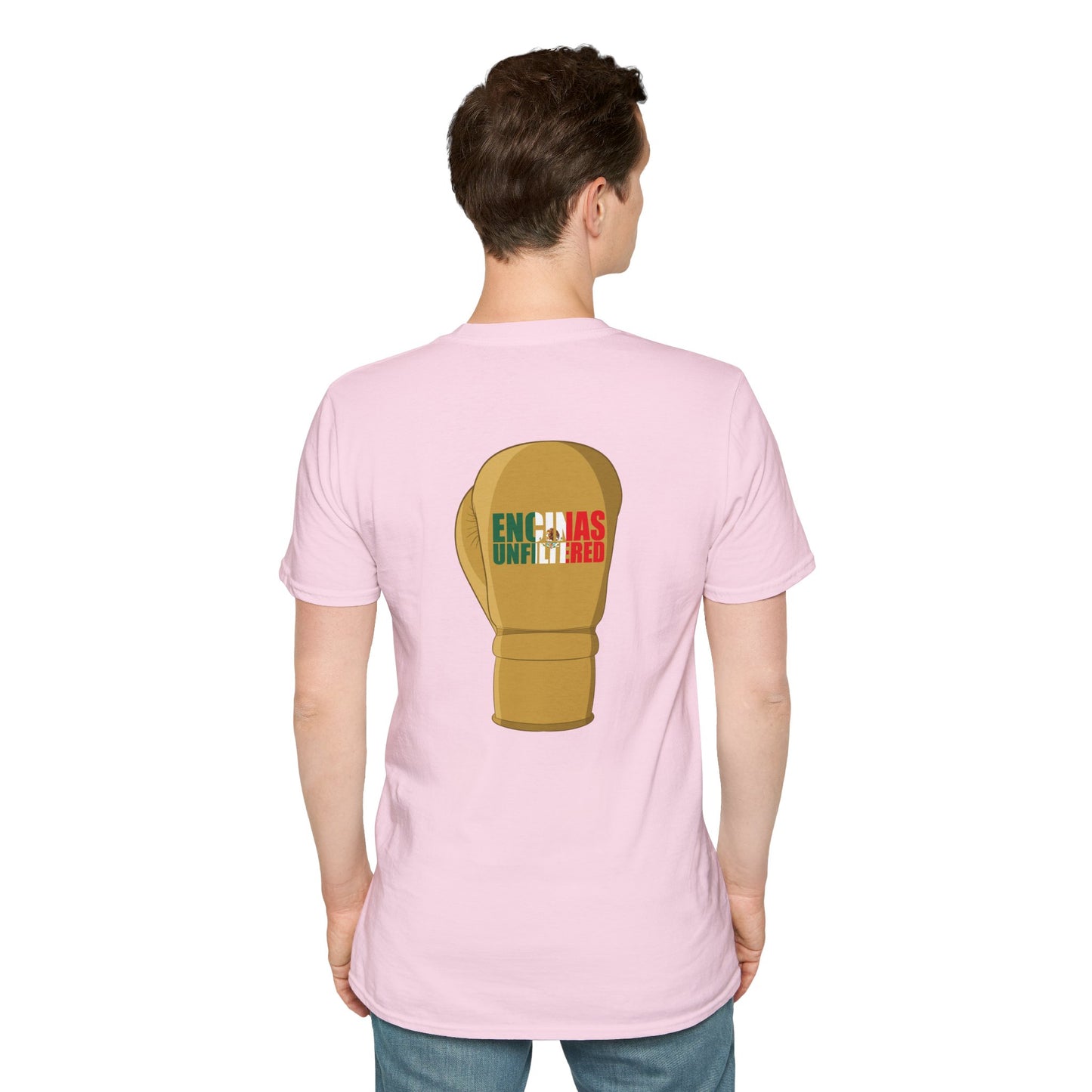 Mexico Inspired Boxing Gold Logo Encinas Unfiltered Soft T-shirt